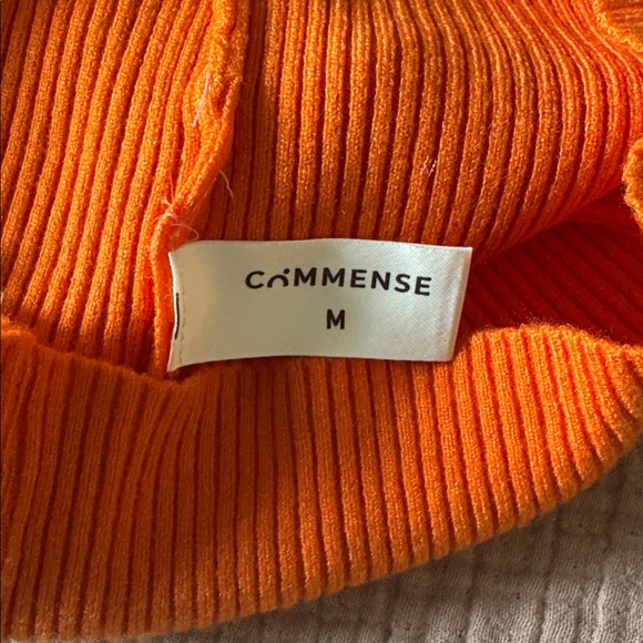 Commense Bold Orange Ribbed Top - Picture 3 of 3